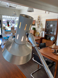 Vintage Task Lamp in White and Chrome