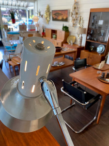 Vintage Task Lamp in White and Chrome