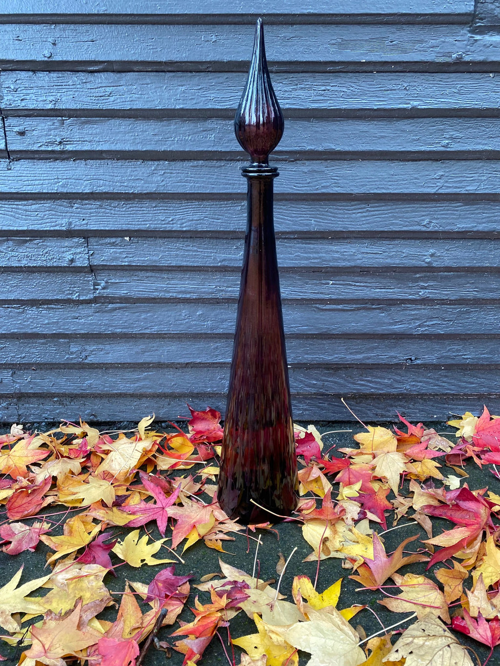 Empoli Italy Decorative Amethyst Genie Bottle- Cook Street Vintage