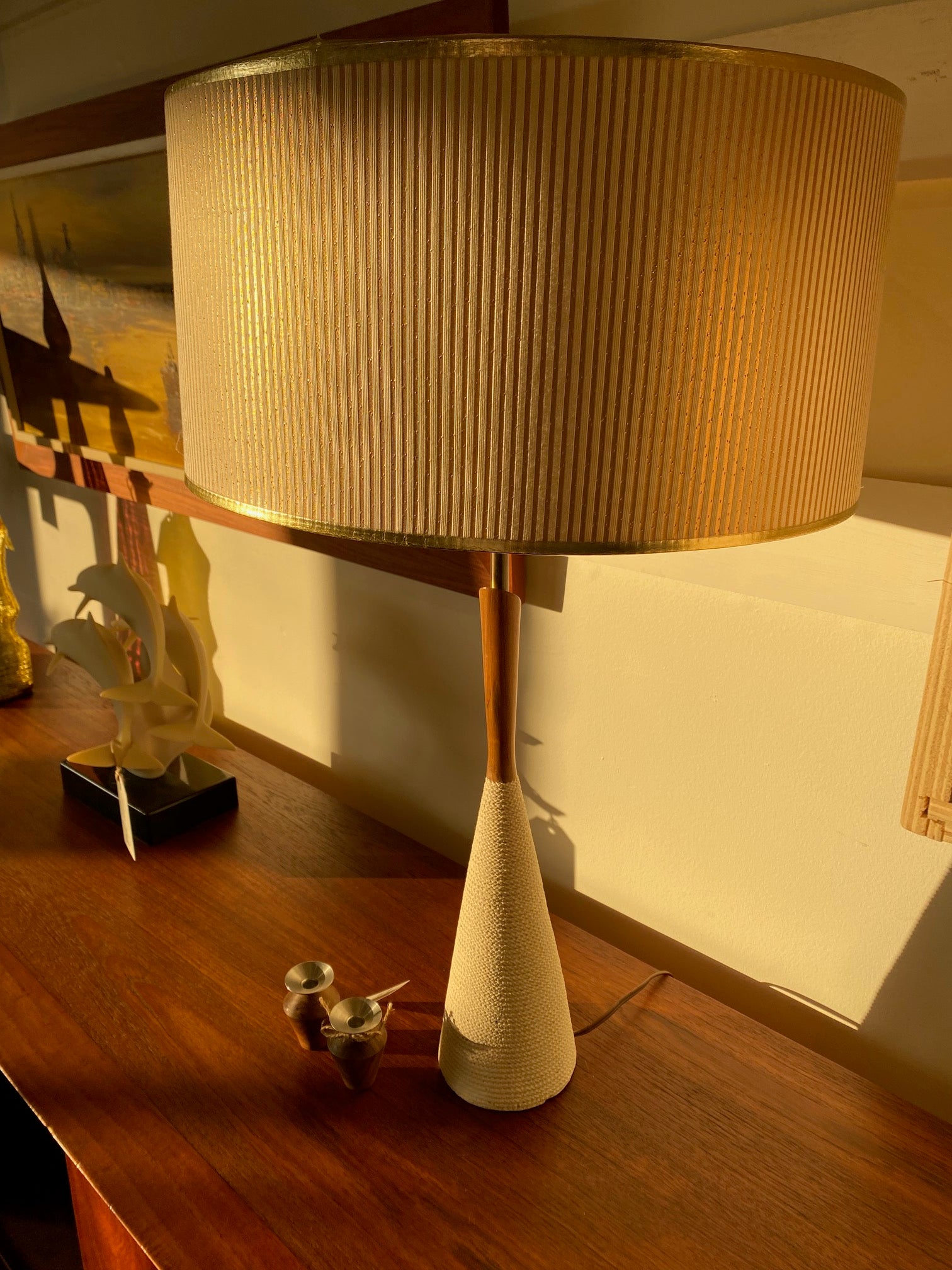 MCM String & Wood Lamp
