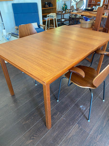 Midcentury modern teak dining table with Oyvind Iverson City chairs- Cook Street Vintage