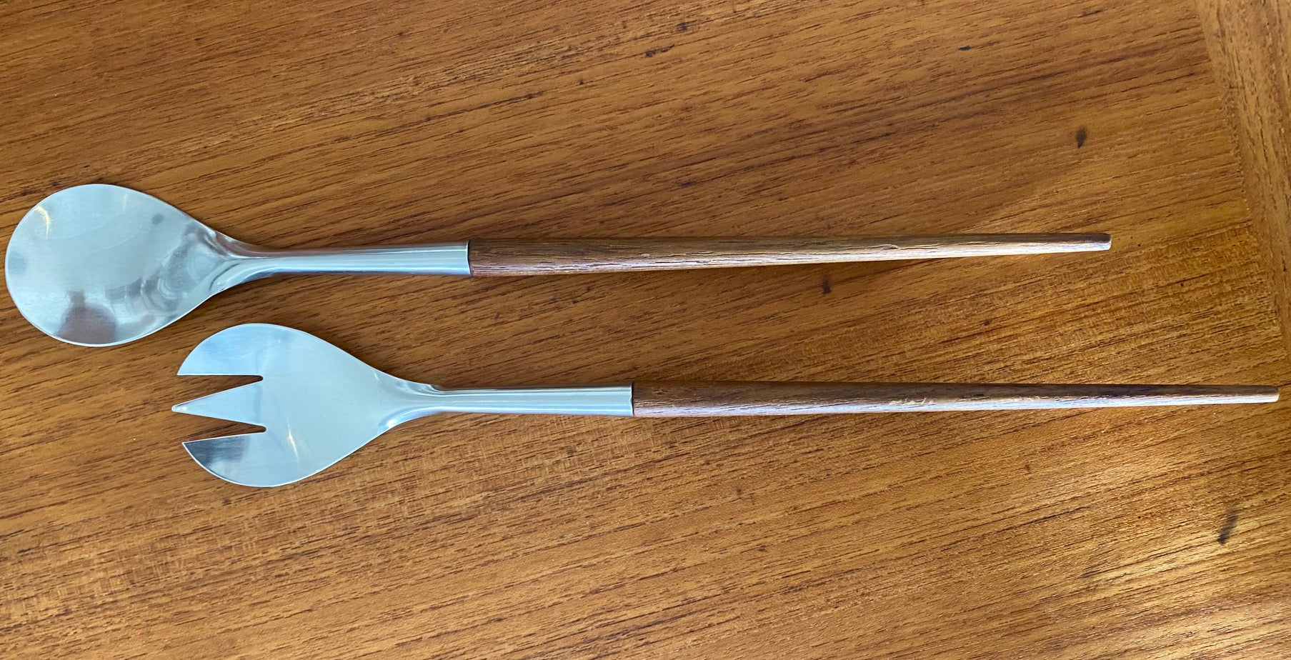 Danish Teak & SS Salad Servers
