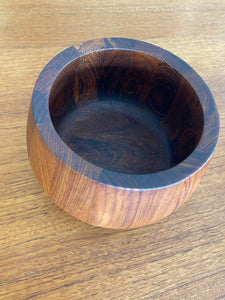 Staved teak salad bowl designed by Jes Harald Quistgaard for Dansk. Made in Denmark -Cook Street Vintage