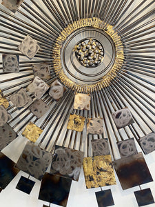 Brutalist Sunburst Metal Art