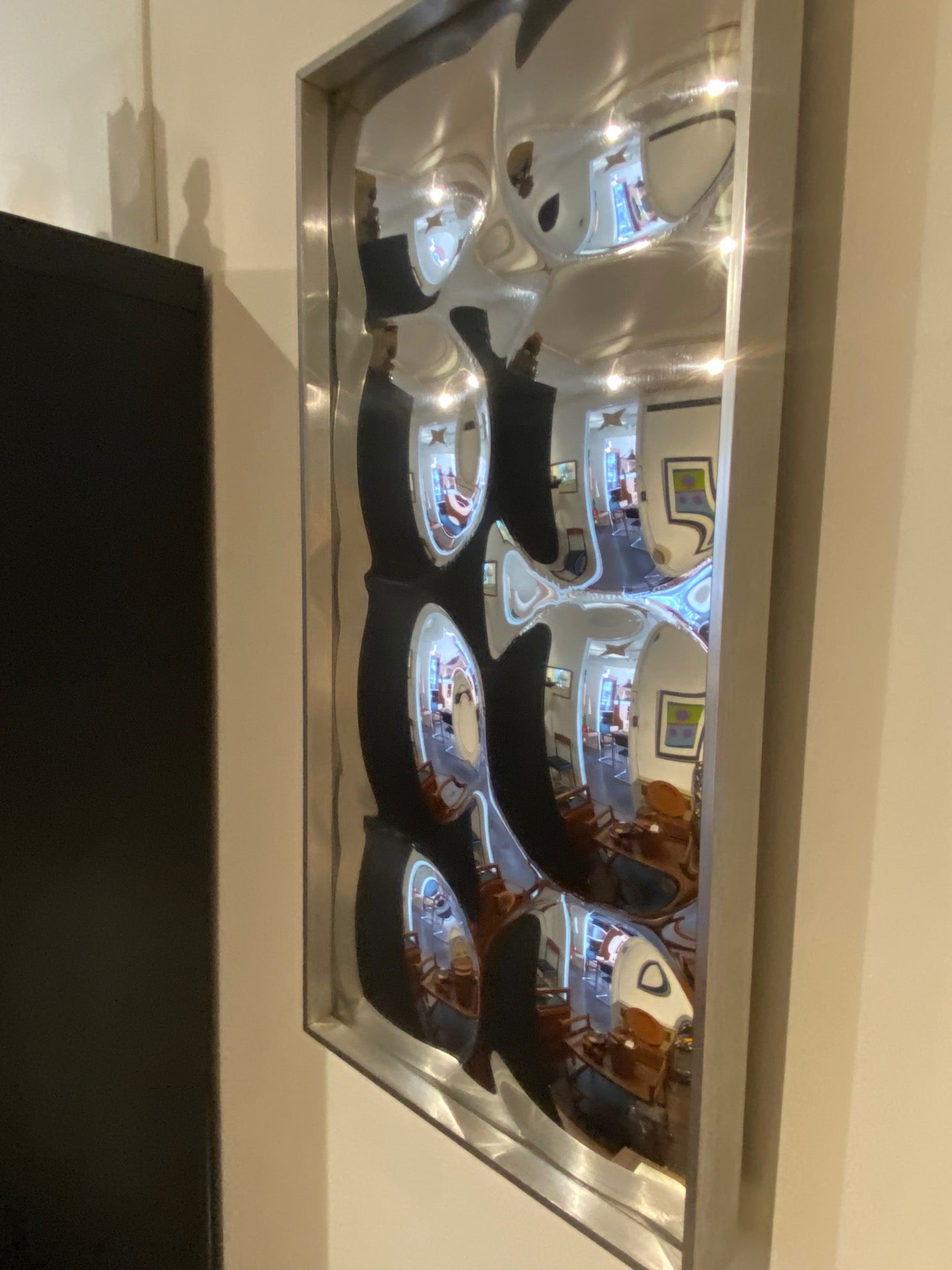 1970s Bubble Mirror in Frame- Cook Street Vintage
