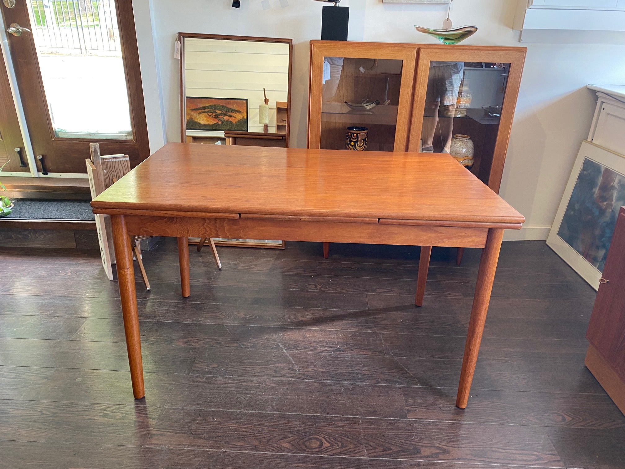 MCM Teak Dining Table with Extending Leaves