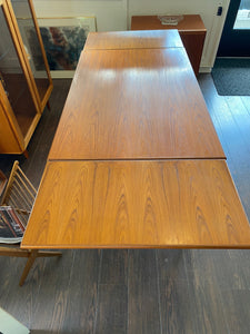 MCM Teak Dining Table with Extending Leaves