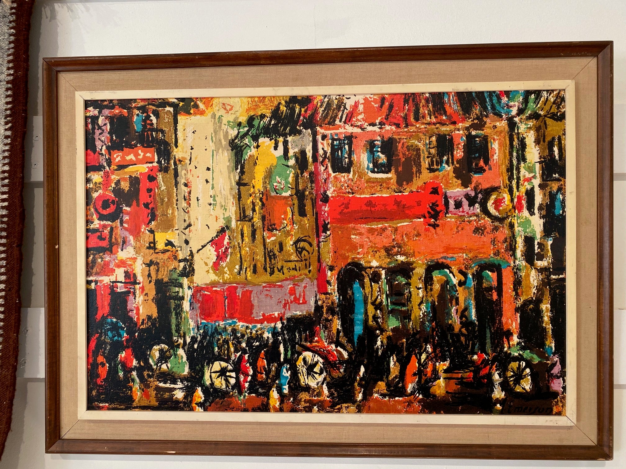 Stunning Mid-century Abstract Oil on Canvas