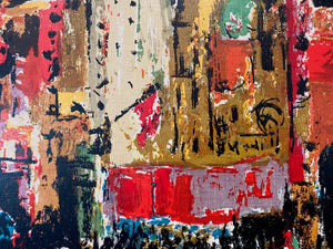 Stunning Mid-century Abstract Oil on Canvas