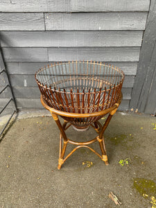 Originally designed by Franco Albini, this 1960s rattan table, also known as a "Fish Trap" table is in amazing condition- Cook Street Vintage