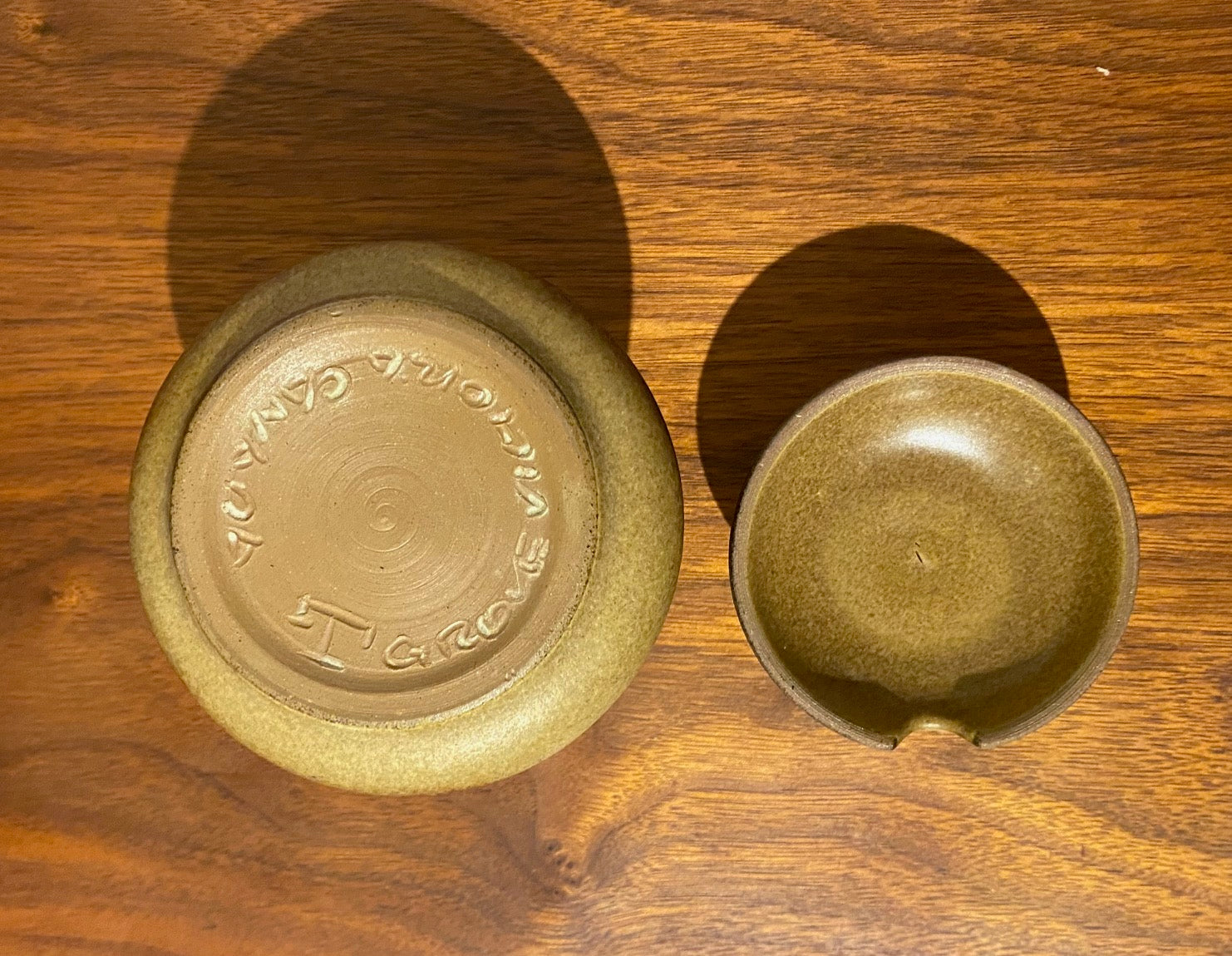 Grove Pottery Ceramic Condiment and Jam Jar In Molten Glaze- Cook Street Vintage