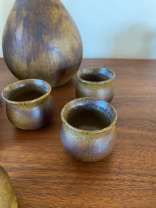 Grove Pottery Sake set with 6 cups