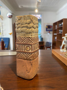 MCM Roger Stribley Geometric Incised Vase- Cook Street Vintage