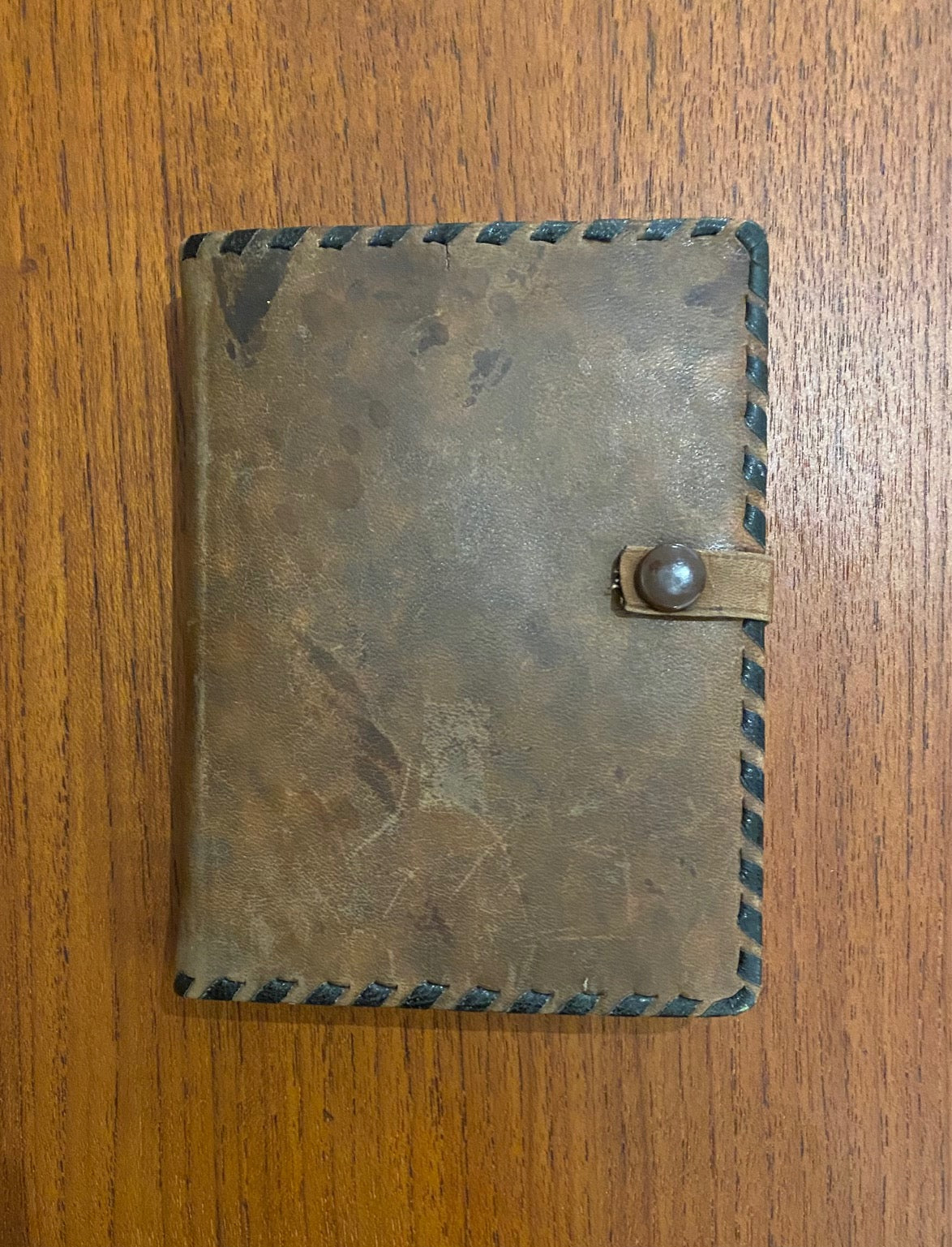 Vintage Swedish Leather Playing Card Holder with Original Cards- Cook Street Vintage