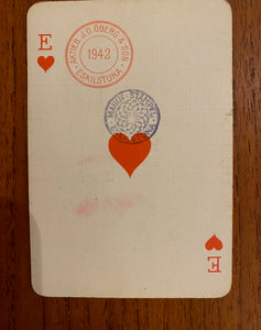 Vintage Swedish Leather Playing Card Holder with Original Cards- Cook Street Vintage
