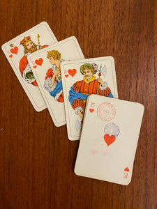 Vintage Swedish Leather Playing Card Holder with Original Cards- Cook Street Vintage