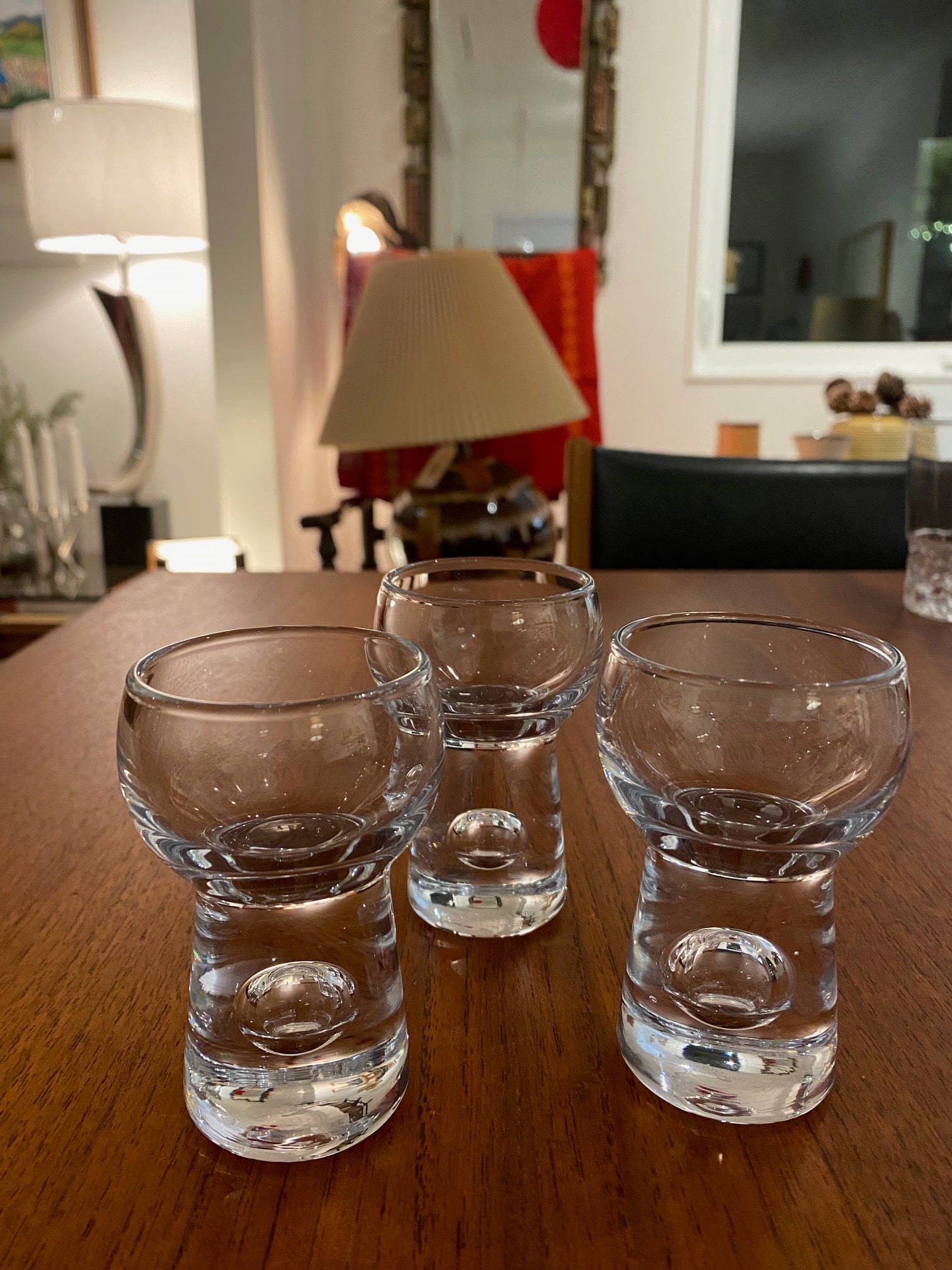 Set of 3 Gorgeous Holmgaard "Balloon" Liqueur / Shot Glass- Cook Street Vintage