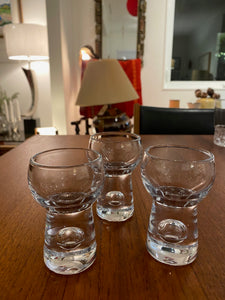 Set of 3 Gorgeous Holmgaard "Balloon" Liqueur / Shot Glass- Cook Street Vintage