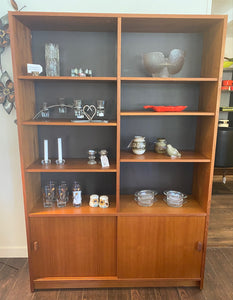 Vintage Teak Shelving with Bottom Cabinet