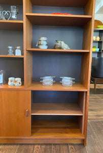 Vintage Teak Shelving with Bottom Cabinet