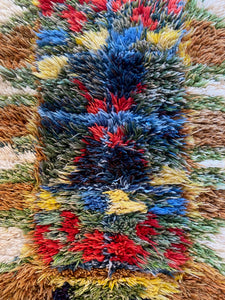 Midcentury Swedish hand woven Raya wook rug. Made in Sweden-Cook Street Vintage