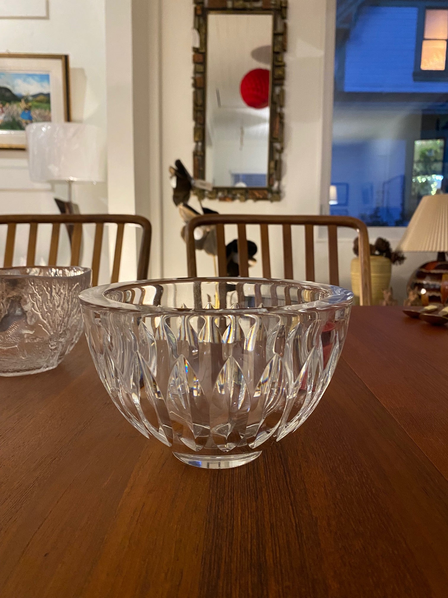 Stunning Swedish Cut Glass Bowl