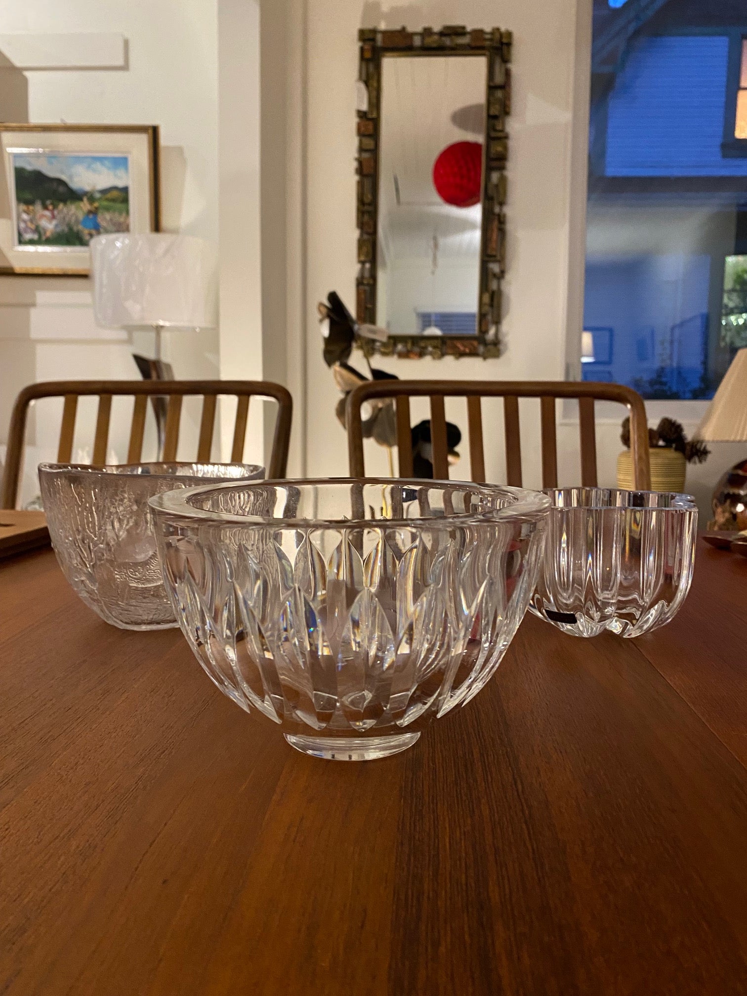 Stunning Swedish Cut Glass Bowl