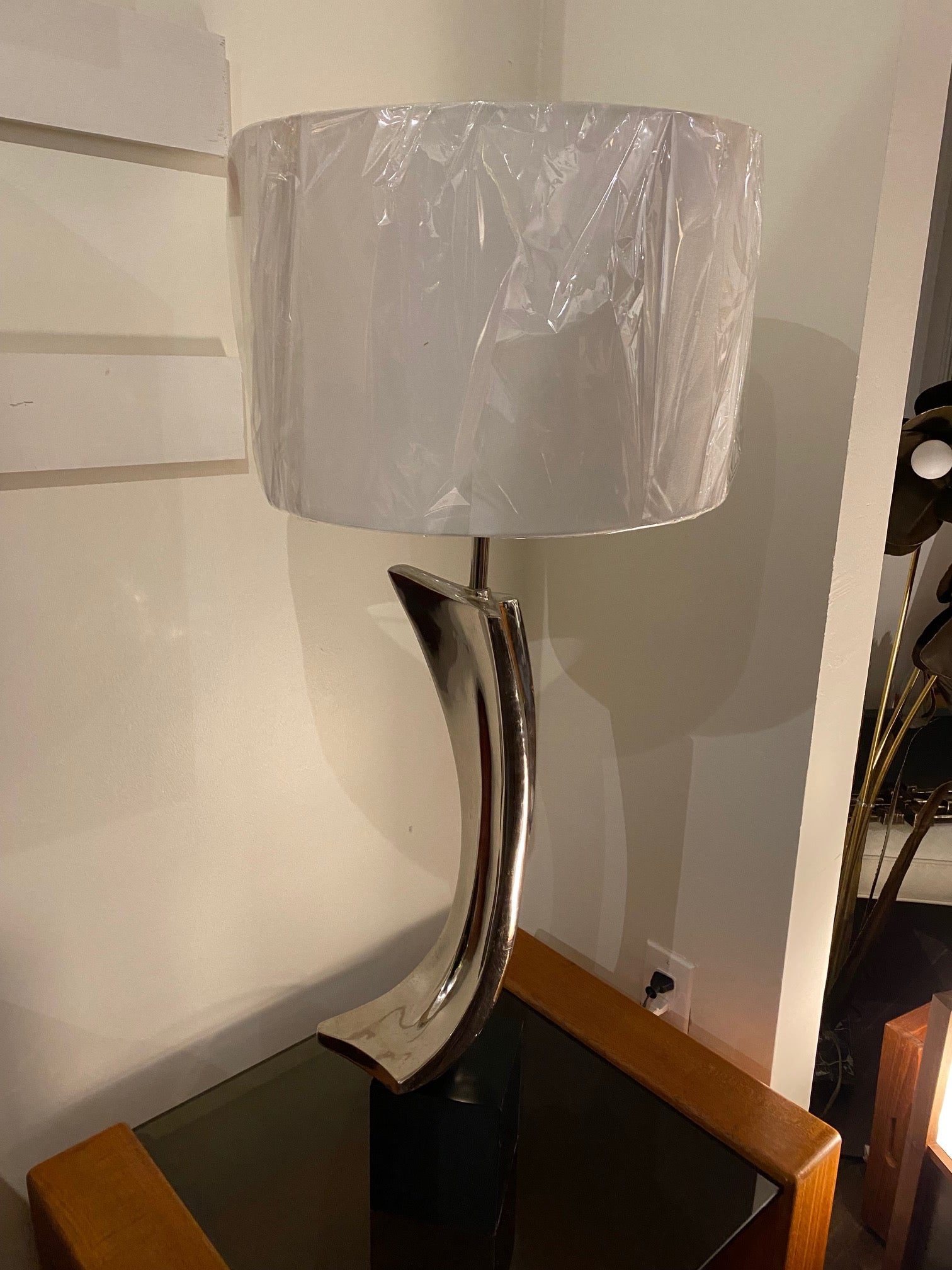Incredible Laurel Table Lamp by Harold Weiss And Richard Barr. Black base with chrome. Designed by Harold Weiss and Richard Barr Laurel Lamp Company- Cook Street Vintage