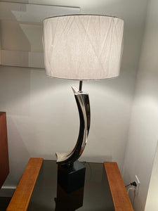 Incredible Laurel Table Lamp by Harold Weiss And Richard Barr. Black base with chrome. Designed by Harold Weiss and Richard Barr Laurel Lamp Company- Cook Street Vintage