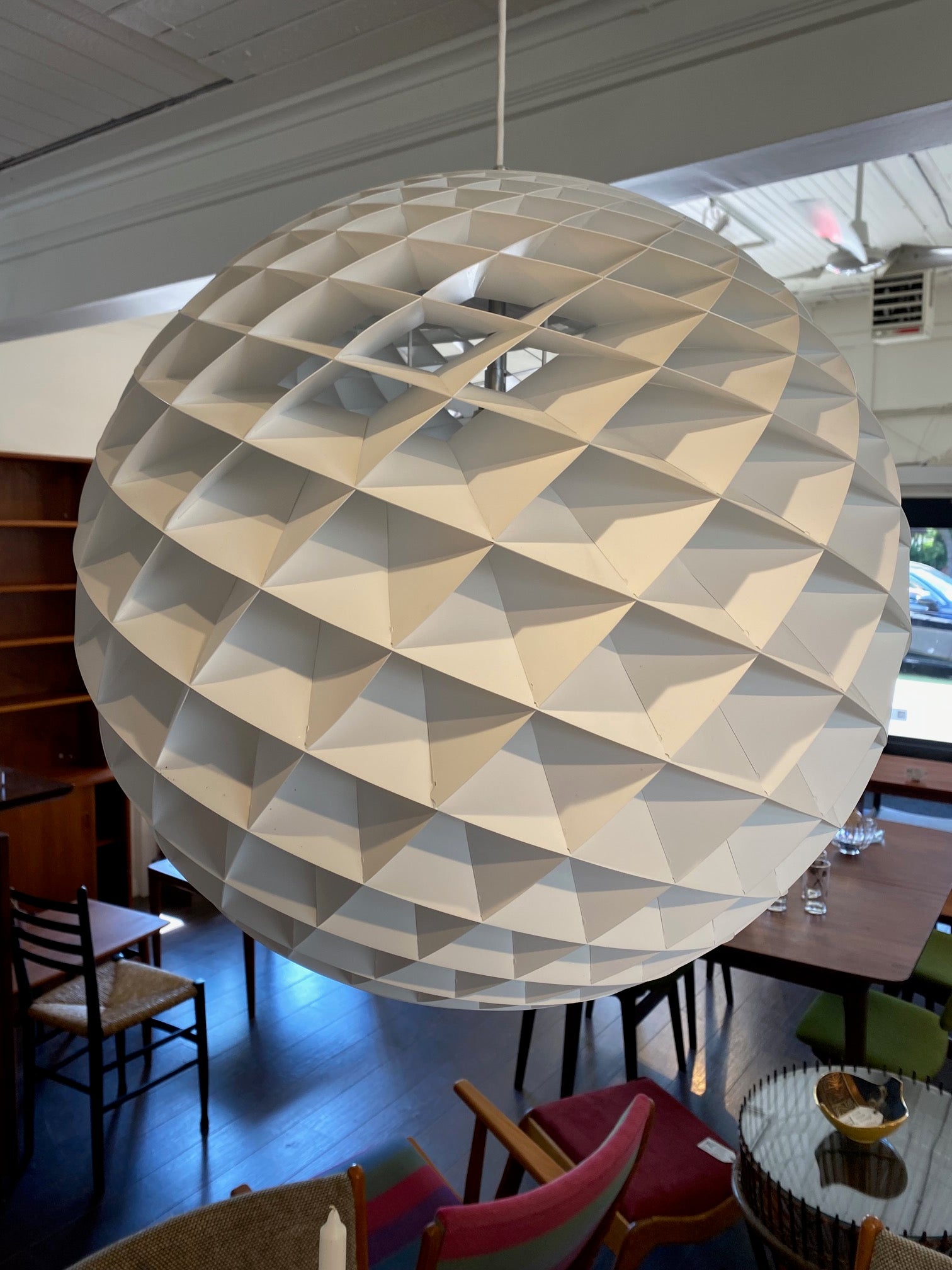 Gorgeous modern large pendant "Patera" light designed by Ovind Slaatto for Louis Poulsen-Cook Street Vintage