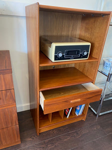 Teak Entertainment Unit with Vinyl Storage