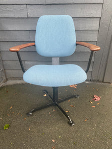 Teak and Metal Chair Helmut Krutz