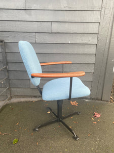 Teak and Metal Chair Helmut Krutz