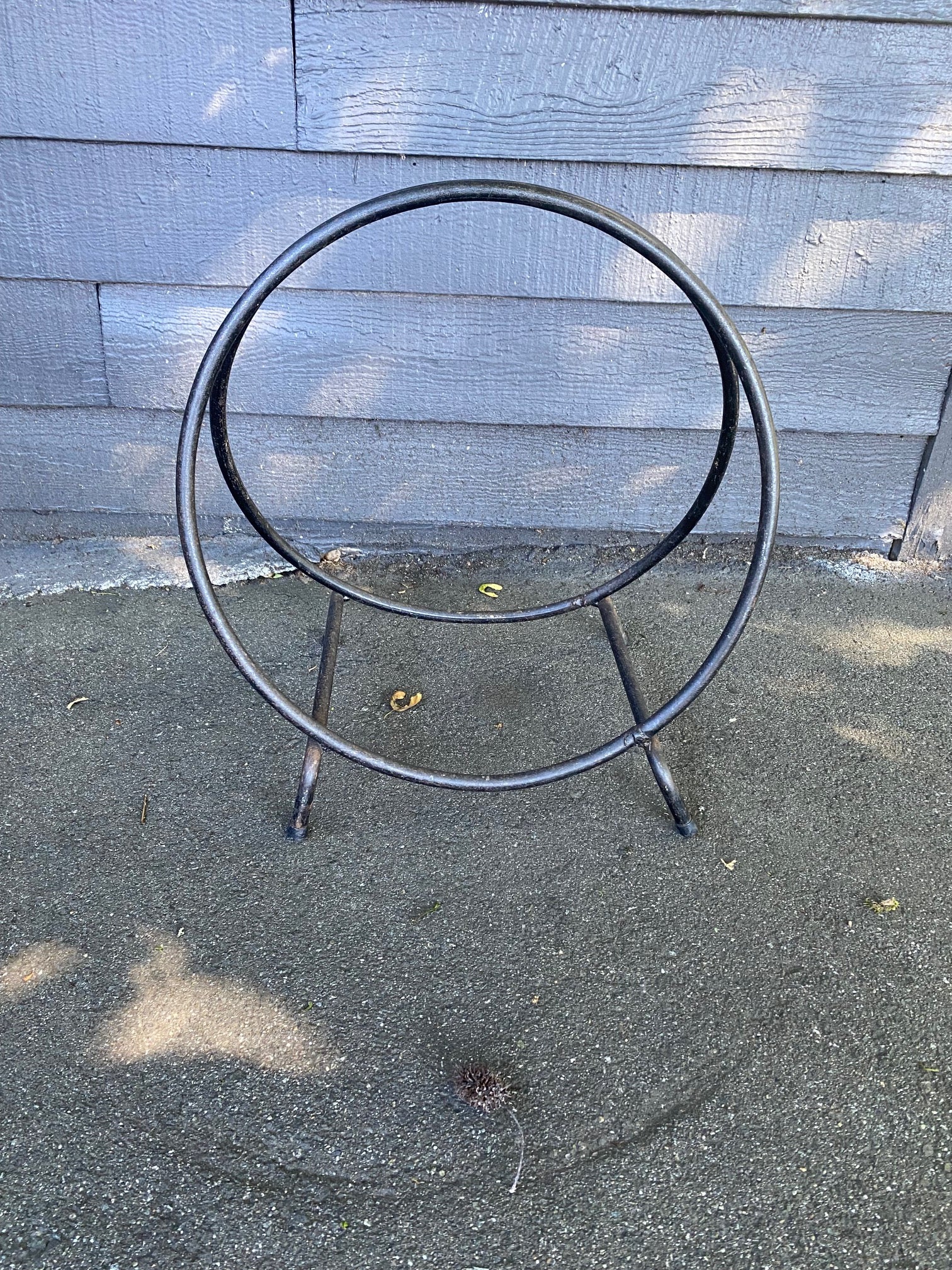 Vintage Black Metal Log Holder