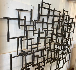 Brutalist Style Forged Metal Art
