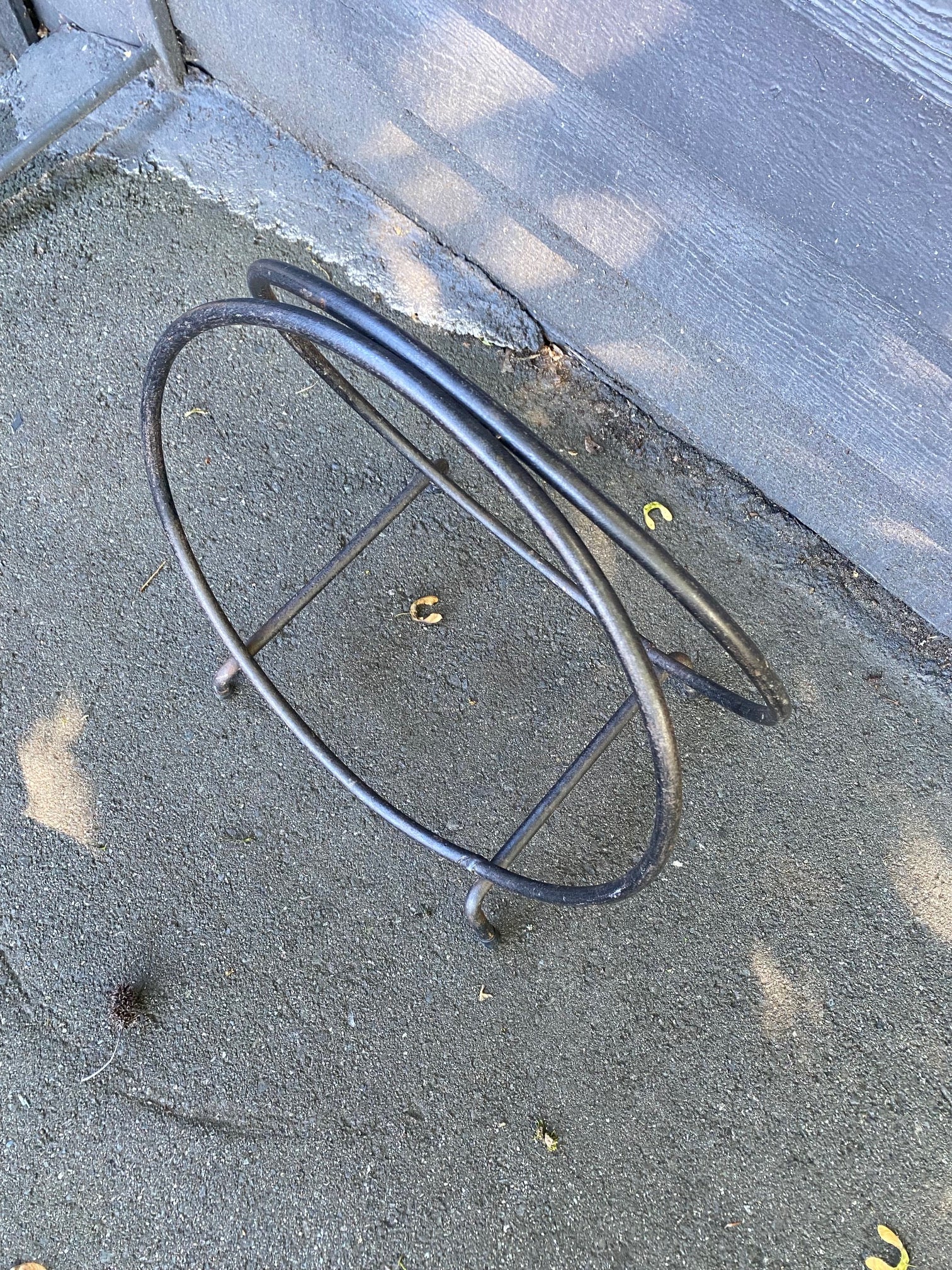 Vintage Black Metal Log Holder