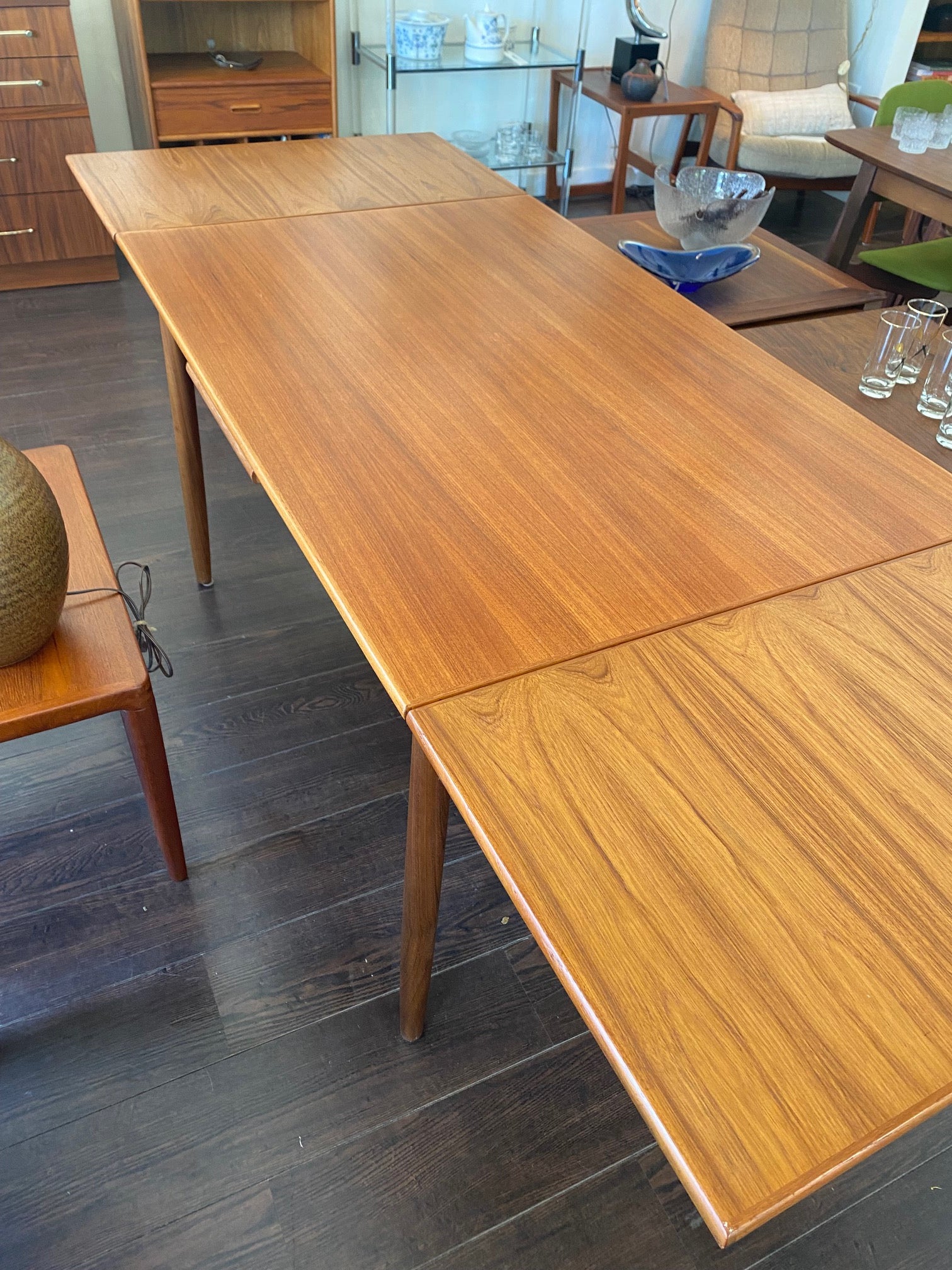 MCM Teak Dining Table with Extending Leaves