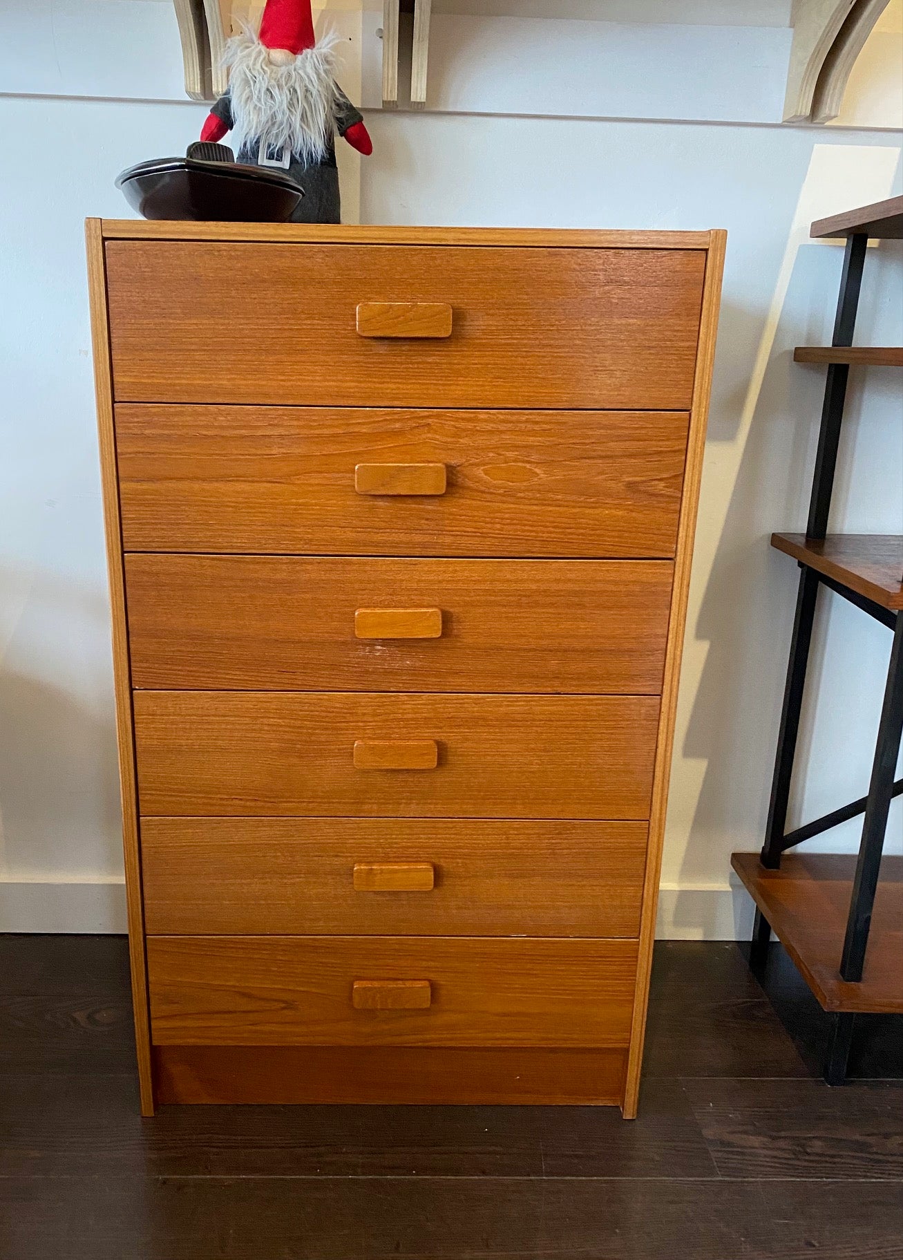 Vintage Teak Highboy Dresser- Cook Street Vintage