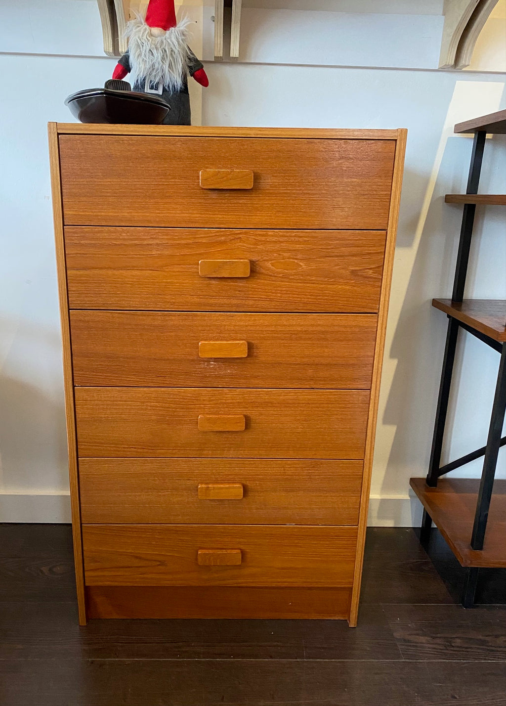 Vintage Teak Highboy Dresser- Cook Street Vintage