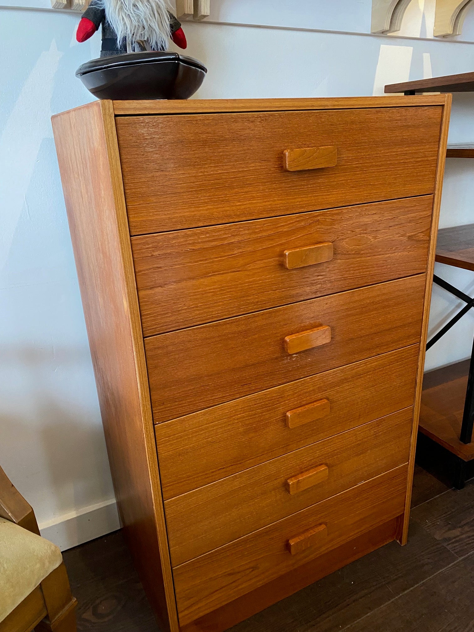 Vintage Teak Highboy Dresser- Cook Street Vintage