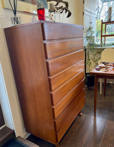 Gorgeous Teak 8 Drawer High Boy Dresser