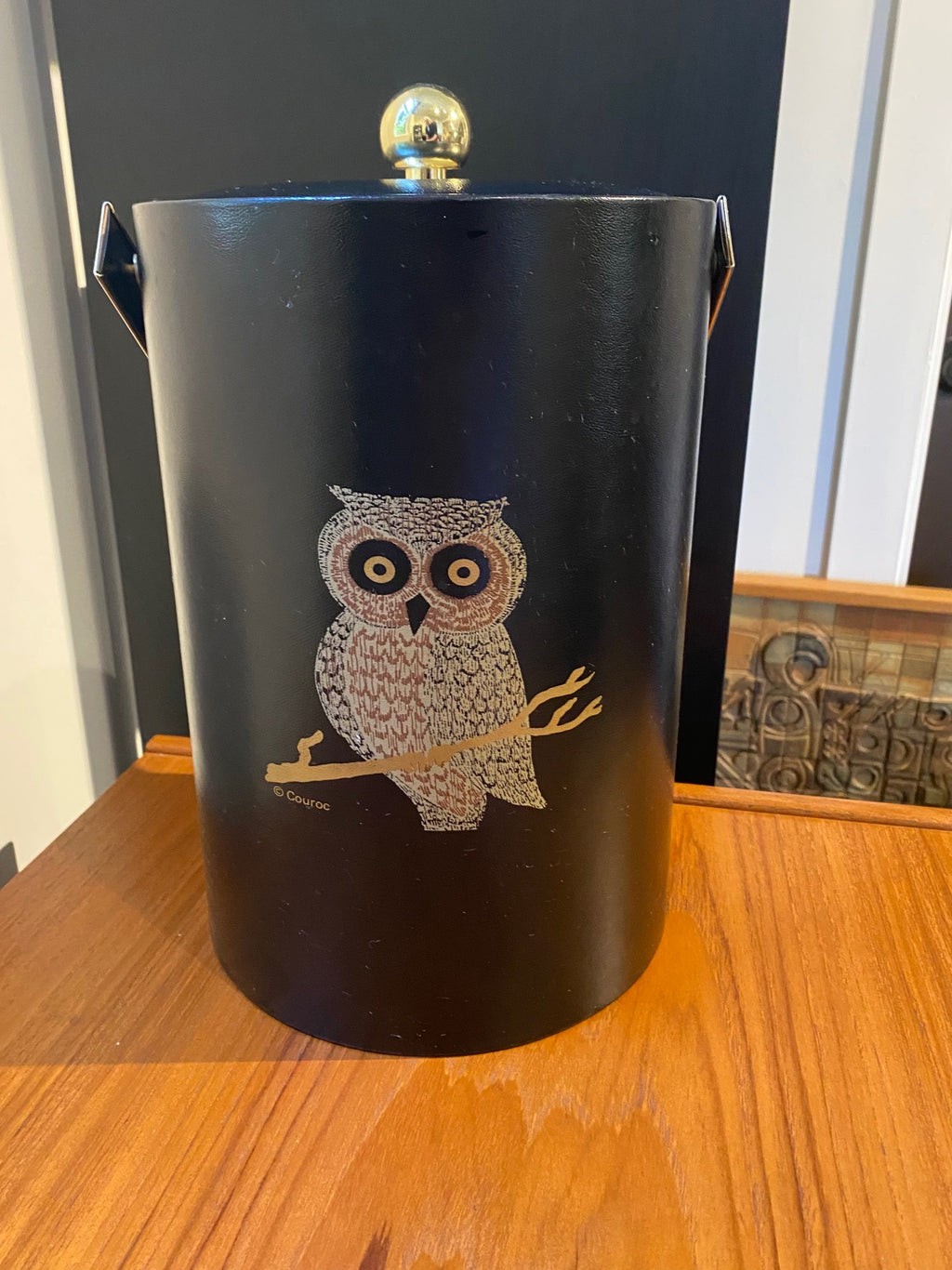 Large MCM Couroc Owl Ice Bucket- Cook Street Vintage