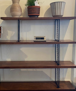 Vintage Open Walnut Shelves