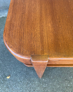 Vintage Mahogany End Table with Magazine Shelf