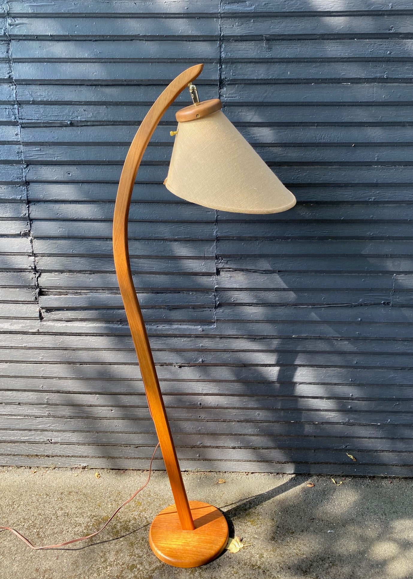 MCM Teak Arc Floor Lamp