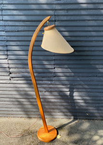 MCM Teak Arc Floor Lamp