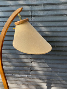 MCM Teak Arc Floor Lamp