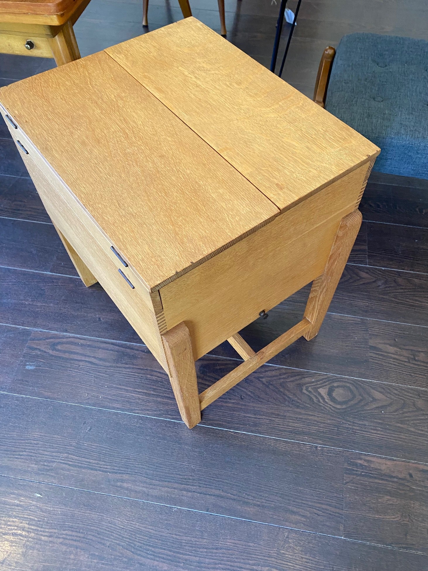 Small Vintage Filing Table