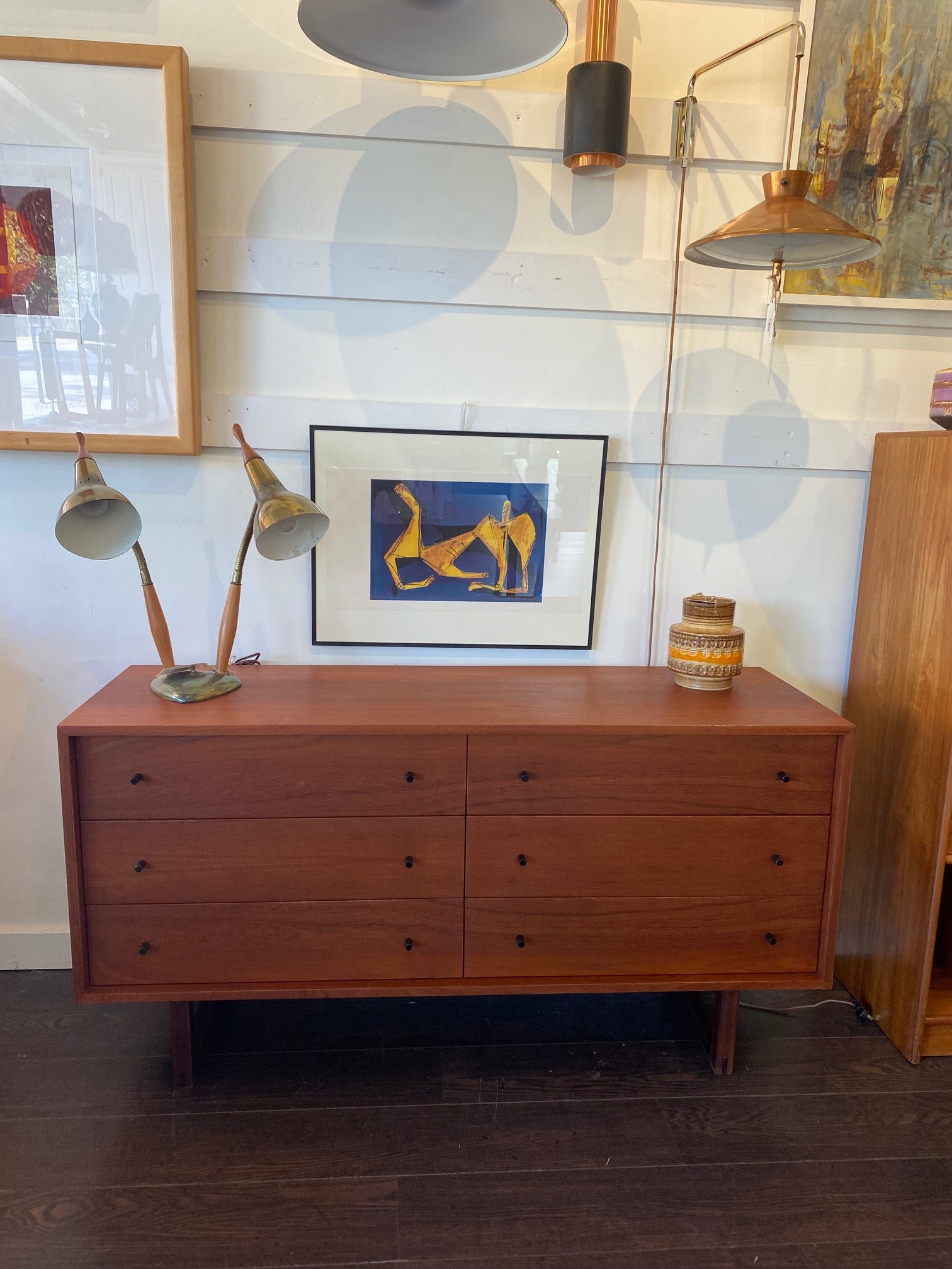 MCM Teak 6 Drawer Dresser