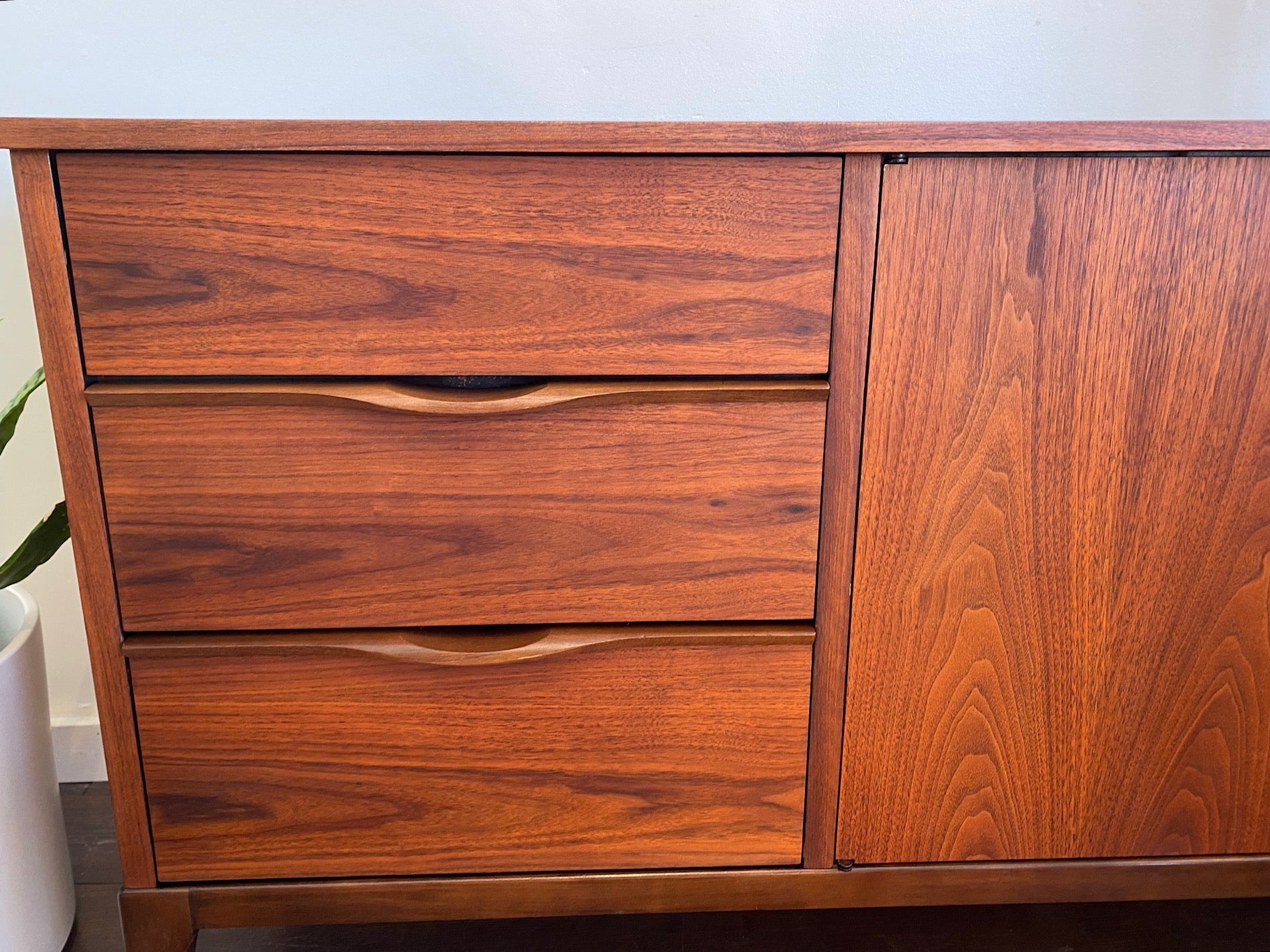 Vintage Walnut Sideboard/ Credenza